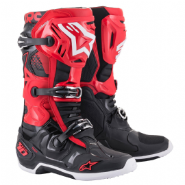 BOTA ALPINESTARS TECH 10 VERMELHO PRETO