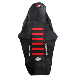 CAPA BANCO CRF230 5 STRIPES 5SP PRETA TIRAS VERMELHAS 5INCO