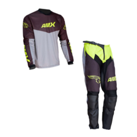 KIT CALCA CAMISA AMX INFANTIL PRIME CROSS PRETO NEON