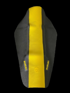 CAPA BANCO RMZ250 / RMZ450 07/18 ULTRA GRIP COLORS COSTURADA PRETO AMARELO C/ ETIQUETA ZOMBIE