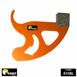PROTETOR DISCO FREIO TRASEIRO KTM / HUSQVARNA / HUSABERG / SHERCO/ MXF ALUMINIO LARANJA START RACING