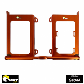 PROTETOR RADIADOR KTM 19/22 GASGAS 21/22 LARANJA ANODIZADO START RACING