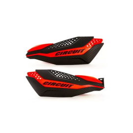 PROTETOR MAO CIRCUIT DAKAR HONDA CARBON VERMELHO FLUOR