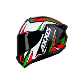 CAPACETE AXXIS DRAKEN VECTOR MATT BLACK WHITE GREEN