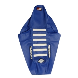 CAPA BANCO WRF250 07/14 WRF450 07/11 YZF250 / YZF450 06/09 5SP 5 STRIPES AZUL TIRAS BRANCAS 5INCO