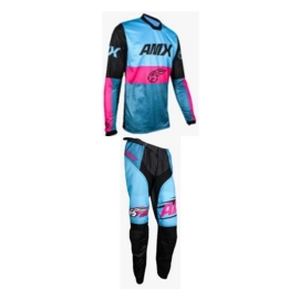 KIT CALCA CAMISA AMX PRIME RACE ROSA AZUL