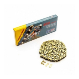 CORRENTE TRANSMISSAO 420H 126L GOLD DOURADA PROFESSIONAL CZ CHAINS