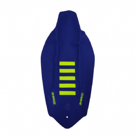 CAPA BANCO SHERCO 12/16 ULTRA GRIP FACTORY COSTURADA AZUL AMARELO C/ ETIQUETA ZOMBIE