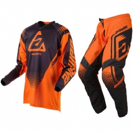 KIT CALCA  CAMISA ANSWER SYNCRON DRIFT FLO ORANGE CHARCOAL