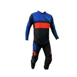 KIT CALCA  CAMISA MATTOS RACING ASSIMILATE AZUL VERMELHO
