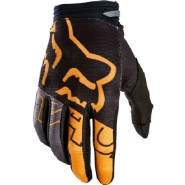 LUVA FOX 180 SKEW PRETO DOURADO