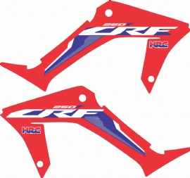 KIT ADESIVOS ALETA ABA TANQUE CRF250F R1DE BIKER TAKE ADESIVOS