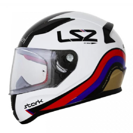 CAPACETE LS2 FF353 STARK WHITE RED BLUE GOLD