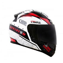 CAPACETE LS2 FF353 THUNDER WHITE BLACK RED