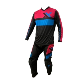 KIT CALCA CAMISA MATTOS RACING INFANTIL ASSIMILATE PINK AZUL