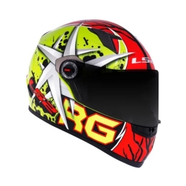 CAPACETE LS2 FF358 RENATO GARCIA YELLOW RED
