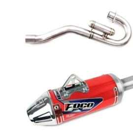 ESCAPAMENTO CRF230 COMPLETO STRONG F1 VERMELHO ALTO BRILHO FOCO RACING