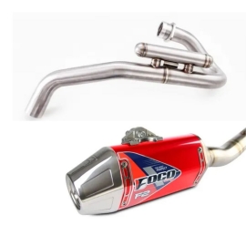 ESCAPAMENTO CRF250F COMPLETO STRONG F2 VERMELHO ALTO BRILHO FOCO RACING