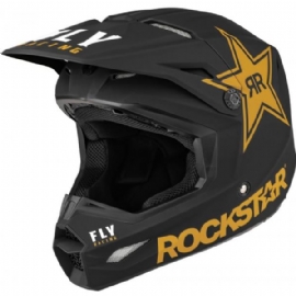 CAPACETE FLY KINETIC ROCKSTAR 22 PRETO DOURADO