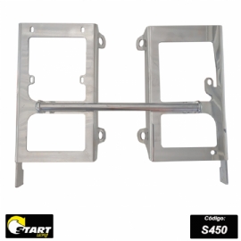 PROTETOR RADIADOR MXF300 RXS 4T 22 ENVOLVENTE ALUMINIO POLIDO START RACING