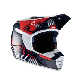 CAPACETE LEATT MOTO 35 AZUL ROYAL VERMELHO