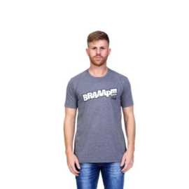 CAMISETA BRAAP ES BRANCO CINZA WIDE OPEN