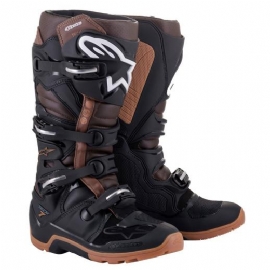 BOTA ALPINESTARS TECH 7 NEW ENDURO PRETO MARROM ESCURO