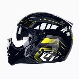 CAPACETE PEELS MIRAGE MIDNIGHT PRETO AMARELO