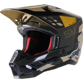 CAPACETE ALPINESTARS SM5 ROVER SAND TANGERINE CAMO GLOSSY