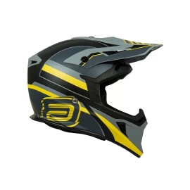CAPACETE ASW CORE TORN CINZA CHUMBO AMARELO