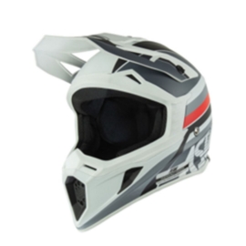 CAPACETE ASW CORE TORN BRANCO CHUMBO VERMELHO