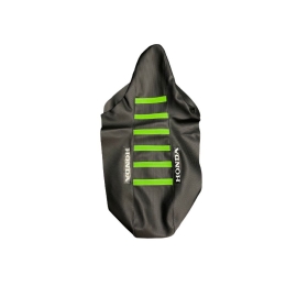 CAPA BANCO CRF230 / CRF250F PRETA TIRAS VERDES HIBISCO