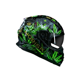 CAPACETE NORISK FF302 MAGIC SEEDS GREEN