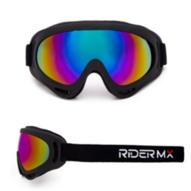 OCULOS RIDER MX SAVAGE PRETO FOSCO LENTE IRIDIUM