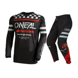 KIT CALCA CAMISA ONEAL ELEMENT SQUADRON BLACK GRAY