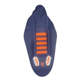 CAPA BANCO KTM SX 16/18 EXC / EXCF 17/19 ULTRA GRIP FACTORY VULCANIZADA AZUL LARANJA C/ ETIQUETA LOGO KTM ZOMBIEPARTS G
