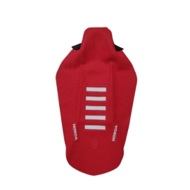 CAPA BANCO CRF450R 17/20 CRF450RX / CRF250RX / CRF250R 18/21 ULTRA GRIP FACTORY VULCANIZADA VERMELHA BRANCO C/ ETIQUETA ZOMBIE