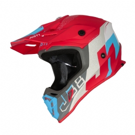 CAPACETE JUST1 J38 KORNER BLUE RED MATTE