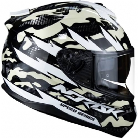CAPACETE NORISK STRADA COMMANDO WHITE BLACK