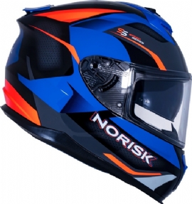 CAPACETE NORISK STRADA DRIVE BLUE ORANGE GREY