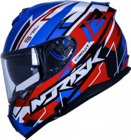 CAPACETE NORISK STRADA CIRCUIT BLUE RED WHITE